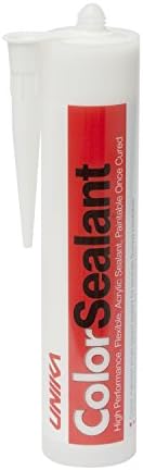 Unika ColorSealant CS4226-AZ Acrylic Gap Filler and Sealant, White, 0.57 kg