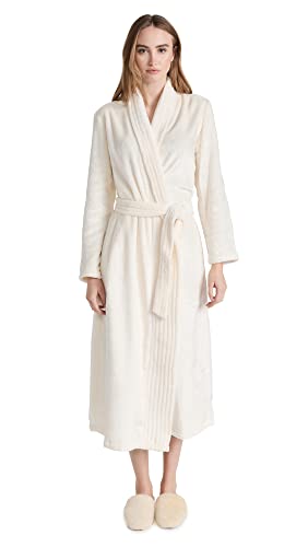 Eberjey Women's Chalet The Plush Robe, Ivory, White, S #TOP4