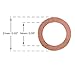 X AUTOHAUX 20pcs Copper Washer Flat Sealing Gasket Ring Spacer for Car 14 x 21 x 1.5mm