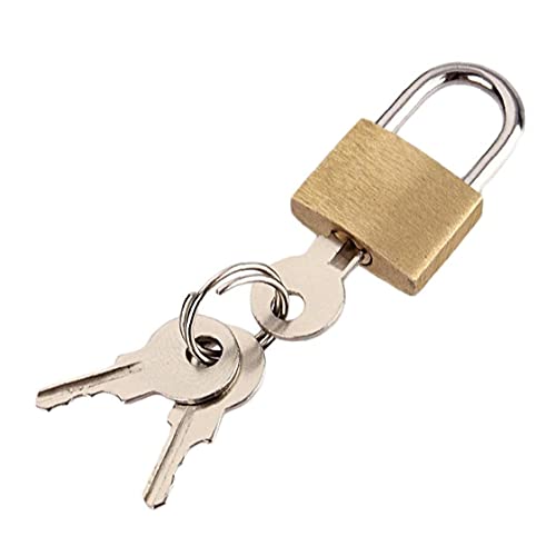 Mini Luggage Padlock Robust Brass Padlock Includes 3 Small Buttons for Luggage Suitcase Backpack Laptop Bag 1pc, Padlock Key Clever fashion