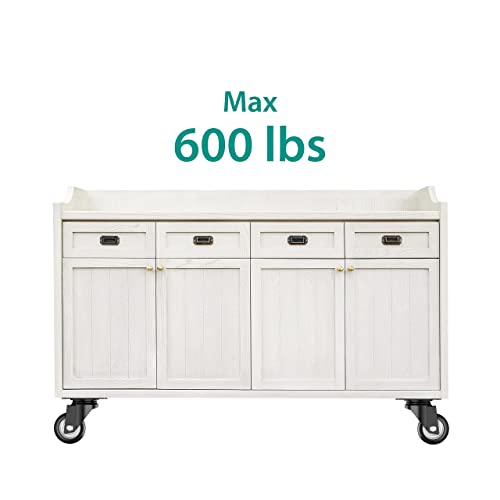 2 Inch Swivel Caster Wheels Without Brake And No Noise Wheels, Heavy Duty Casters Total Capacity 600Lbs (Pack Of 4) #TOP3