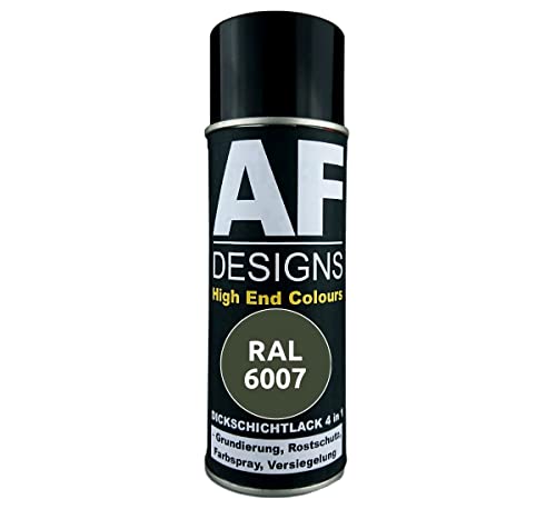 Alex Flittner Designs 400ml RAL 6007 Bottle Green Metal Protective Paint Spray Can - Rust Protection Paint Spray - Weather Resistant - Indoor/Outdoor Use
