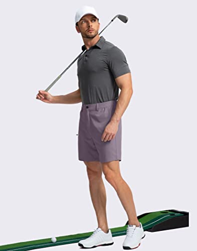 Image of Pinkbomb Men's Golf Shorts with 6 Pockets Stretch Quick Dry Hiking Work Dress Shorts for Men