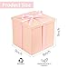 Nimbbex Gift Box, 9×9×9inches Pink Gift Boxes with Lids for Presents, Square Birthday Gift Box with Ribbon and Card for Wedding, Baby Shower, Bridesmaid, Christmas, Anniversary