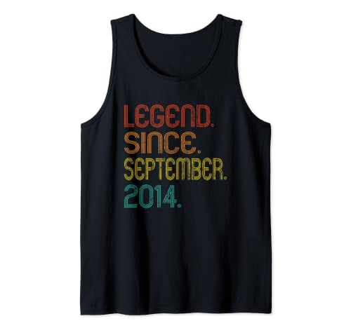 Legend Since September 2014 8 Years Old Gifts 8th Birthday Camiseta sin Mangas