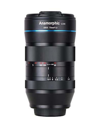SIRUI 75mm F1.8 1,33X Objectif S35 cinéma anamorphique monture RF pour caméras R5 R6 C70