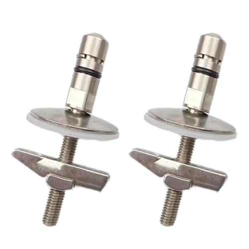 Newyuan 2Pcs Toilet Seat Fixing Hinge Compatible with HARO & LUVETT, Stainless Steel Toilet Lid Hinge Fixing Bracket, M6 x 71.5mm