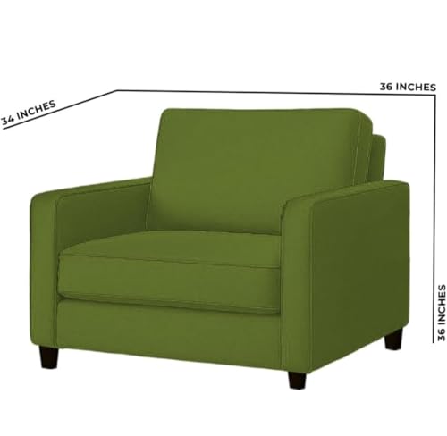 Image of The MM Furniture store Premium Fabric Sofa - Olive (1 Seater)