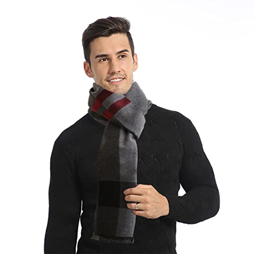 TRABIG Wintersjaal, zacht, warm kasjmier, wintersjaal heren, lange herensjaal, geruit, gebreide mannensjaal, klassiek en elegant plaid voor mannen - Image 4