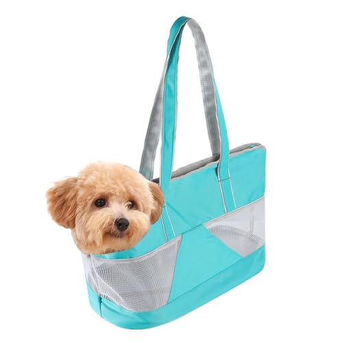 Pet Dog Purse Carrier Breathable Mesh Pets Puppy Cat Travel Outing Tote Bag Portable Cat Sling Carrier Transporter Tote Handbag Lightweight Dog Carrier Shoulder Bag with Thicken Bags Base