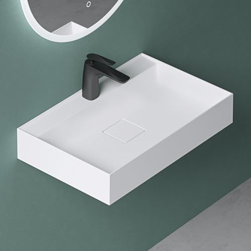 Mai & Mai Waschbecken Aufsatzwaschbecken Hängewaschbecken matt Weiß inkl. Ablaufgarnitur Mineralguss Rechteckig Waschplatz Breite: 60cm Colossum630 Mai & Mai Waschbecken Aufsatzwaschbecken Hängewaschbecken matt Weiß inkl. Ablaufgarnitur Mineralguss Rechteckig Waschplatz Breite: 60cm Colossum630
