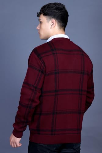 Image of GODFREY V Neck Cardigans for Men - Full Sleeve Woolen Sweater for Man Winter Wear