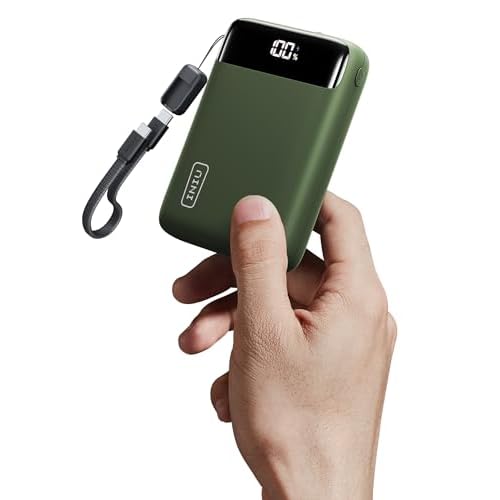 INIU Smallest 20000mAh Power Bank, 22.5W PD Fast Charging Portable Charger with Detachable Cable, Flight-Safe Battery Pack with LED Display for iPhone 17 16, Google, Travel, Hiking, Camping,