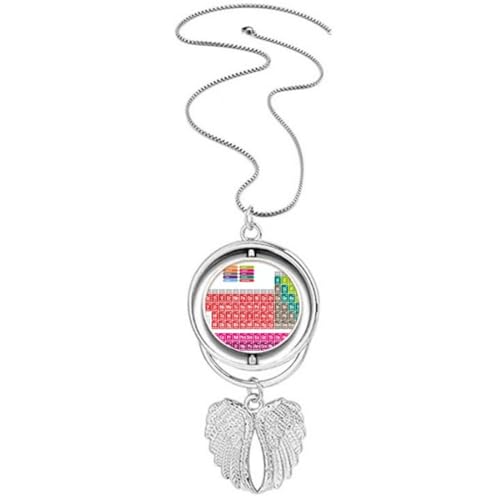 Collier avec pendentif ailes d'ange en argent pour passionnés de chimie