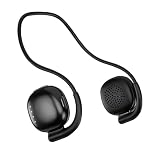 CHUYI Wireless Earphone Over Ear Wireless Bluetooth Headphones Behind The Head, Foldable Wireless Stereo Wrap Around Head Headset On-Ear Earphones for Workout Office Walking, 23Hrs Music Time (Black)