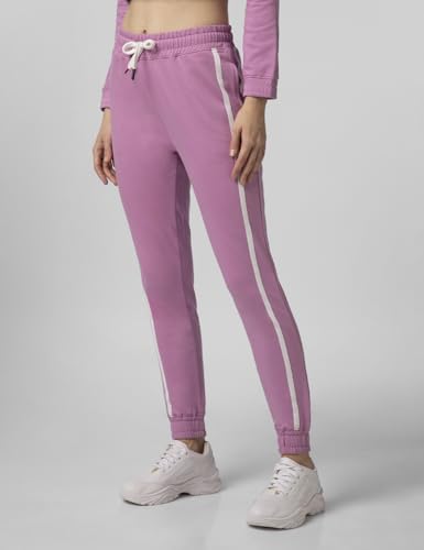 Image of FYLTR Women's Joggers with Side Tape Detailing - Elasticated Waistband | Contrast Drawstring | Elasticated Hem | Trackpants for Women | Winter Joggers for Women