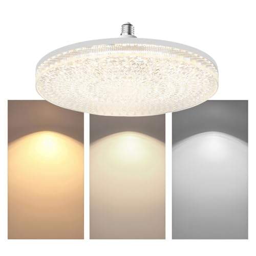 Opiniones de Plafones de techo . 47 Lámpara Plafón LED Techo 18W, 26CM Lampara de Techo de 3000K-6000K Regulable en Tres Colores, Pantalla de Lámpara de Diamante Sellada Con Acrílico, Adecuada para Sala de Estar,...