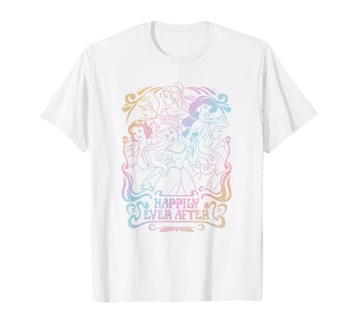 T-shirt Disney Princesses top rétro seventies multicolore imprimé graphique multicolore