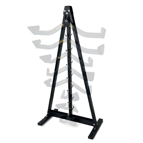 BLUSLM Gym Fitness LAT Pull Down Bar Storage Rack for Mag Grip - Heavy Duty A-Frame Stand for LAT Pulldown Attachments (BIG S-ZHIJIA) by BLUSLM - Used condition - US$108.00
