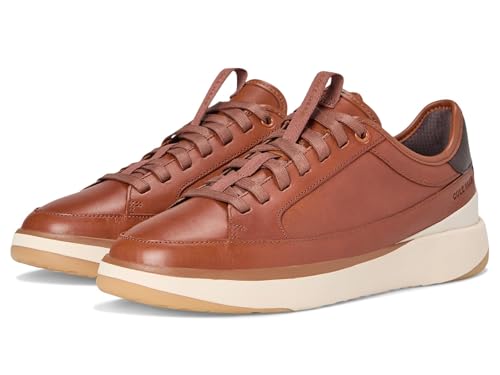 Cole Haan Cole Haan Men's Shoes - Grandpro All Day Court Leather Sneaker, Brit Tan/Dark Chocolate, 11-M US