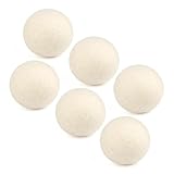 NARHOR 6 Stück 5.5 cm Sheep Wool Dryer Balls, Natürliche Weichspüler Trocknerball, Trocknerkugeln Mit Aufbewahrungstasche, Wiederverwendbar