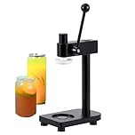Manual Can Sealer, 20 Cans/Min Vacuum Can Sealing Machine, Diam 55mm, for Jars with Height Less Than 6.69", Beer, Juice, Coffee & Soda black