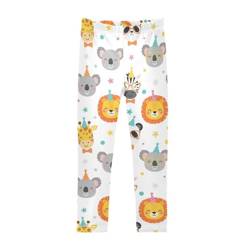 J JOYSAY Koala Giraffe Zebra Girls Leggings Soft Comfortable Long Kids Girls Pants Size 4-10T