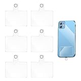 QEEROYO Étiquettes d'attache de Téléphone Cellulaire avec Anneau Métallique, 6 Pièces Rechange pour Cordon de Téléphone Portable avec Anneau en Métal, Compatible avec la Plupart des Smartphones