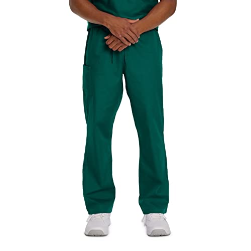 Landau Scrub Zone Unisex Relaxed Fit 2-Pocket Drawstring Cargo Scrub Pants 85221 Hunter