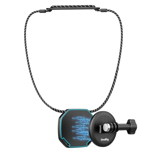 SMALLRIG Magnetyczny uchwyt na szyję do kamer sportowych, mocowanie na szyję jednym kliknięciem do GoPro 13/12/11/10/9, do DJI Osmo Action 5 pro/4/3, do Insta360 Ace Pro 2-5360