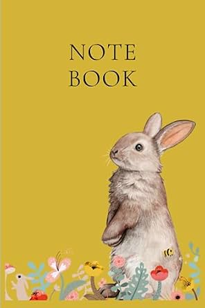 Notebooks Rabbits A5 Rabbit / Bunny notebook, 150 lined pages - beautiful stationary ...