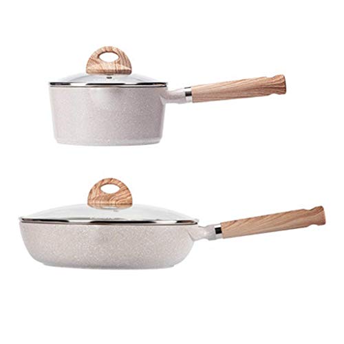 Juego de Utensilios de Cocina, sartén Antiadherente, sartén, Wok, Olla de Leche, Olla de inducción, Olla Caliente, Juego de ollas de Cocina, Cacerola, Olla para Sopa