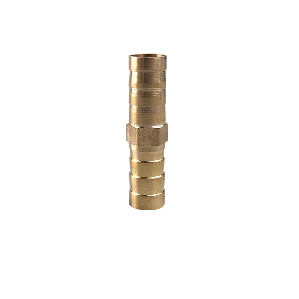 Coupling, Stainless Steel Hex Nipple,3 Way & 4 Way Brass Tube Connector, Straight Elbow Hose Cable 6 8 10 12 14 16 19mm, Copper Barbed Connector, Union,Elbow(19mm) Brass Hose