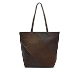 MISAKO Lumis bolso shopper grande efecto ante Mujer - Lumis Marrón 33x40x16cm