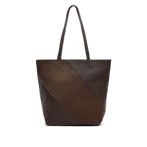 Imagen de MISAKO Lumis bolso shopper grande efecto ante Mujer Lumis Marrón 33x40x16cm