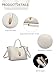 Chic PU Crossbody tote bags for women - Lock Clasp shoulder handbag for Work and Daily Use, Versatile Handbags for Women (Lychee Grain - White)