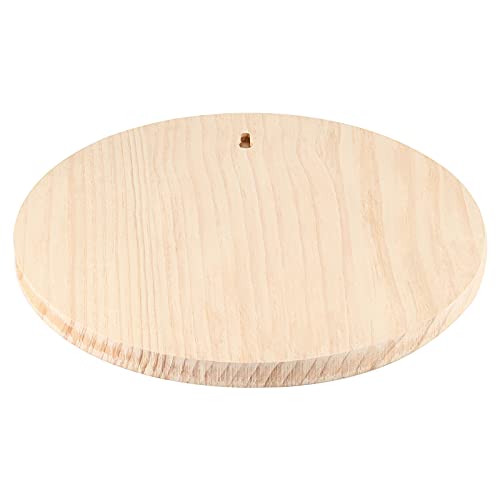 MUKLEI 4 Pack 12 Inch Round Wood Plaque, 3/4 Inch Thick Unfinished Wooden Circle Plaque Wooden Base for Craft Projects, Painting, Woodcarving, DIY Sign