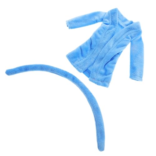 FELTECHELECTR Miniature Doll Bathrobe Accessory Mini Dolls Clothing Role Play Set for Home Decor Dollhouse