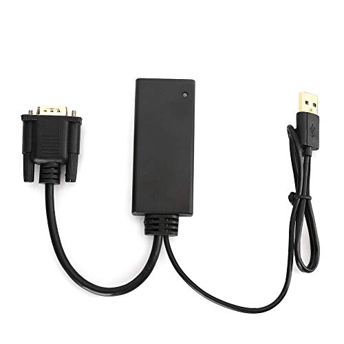 Ginyia Pantalla Grande TV/Proyección VGA a HDMI Conmutador Pantalla HD Convertidor VGA a HDMI Negro 1080P para Windows7 / 2003 / Vista/XP(Black)