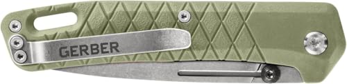 Miniatura 9 de Gerber Navaja Con Gancho Para Cinturón, Longitud De La Hoja: 7,9 Cm, Nylon Reforzado Con Fibra De Vidrio Acero 7cr17mov, Verde, Zilch, 1067530
