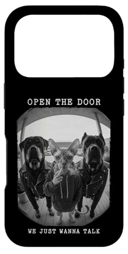 Open The Door We Just Wanna Talk Spynx Cat Pets�̂̂����� �X�}�z�P�[�X iPhone 17 Pro �p