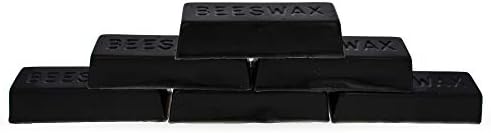 Miniatura 4 de Juego de 6 ceras de abeja rectangulares con triple filtrado color negro, 6 onzas