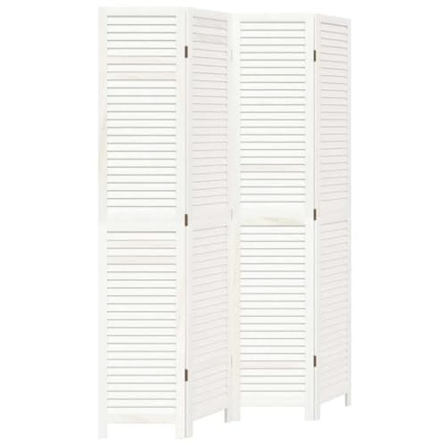 Paravent de salon chambre blanc en bois pliable à 4 volets