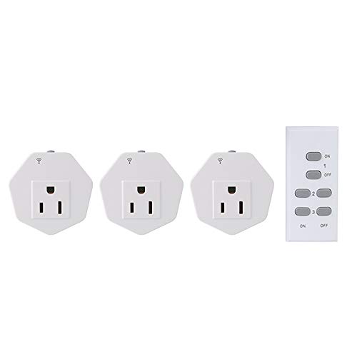 ESPLENTY Remote Control Outlet Wireless Smart Switch Plug for Electrical Household Appliances, 100-feet
