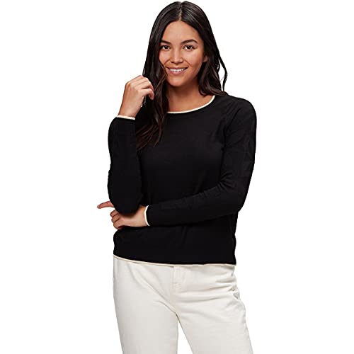 Smartwool Women's Edgewood Merino Wool Crew Sweater - Fall & Winter Top For Hiking, Walking, Office Work, Social Events & Casual Adventures - Moisture-Wicking, Odor-Resistant - S, Black #TOP4