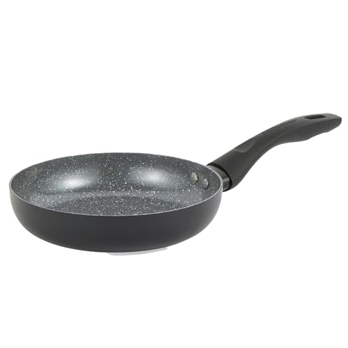 Progress BW12902EU7 Sartén de cerámica de mármol de 24 cm – Sartén antiadherente de omelette/huevo con revestimiento de cerámica de mármol metálico, apto para inducción, aluminio prensado ligero