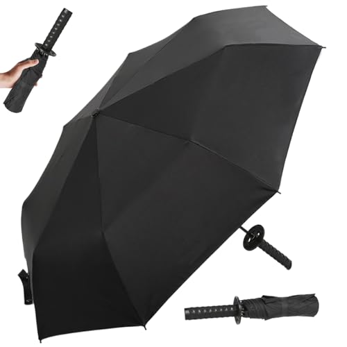 Parapluie coupe-vent solide Katana samouraï automatique avec poignée antidérapante