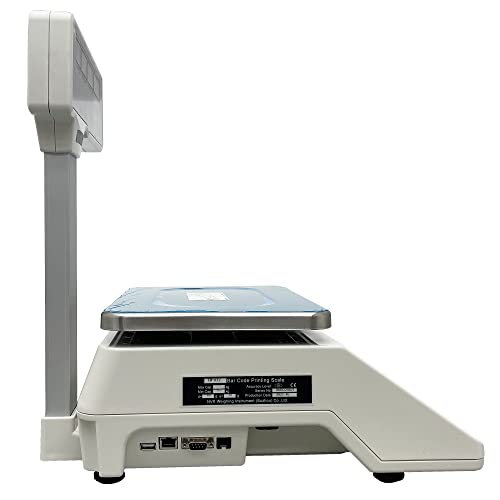 Báscula digital comercial 33 lb con impresora y display miniatura 6
