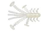 Eurotackle Micro Finesse Crazy Critter 1.1' Ice Fishing Panfish Soft Plastic Lures (White)