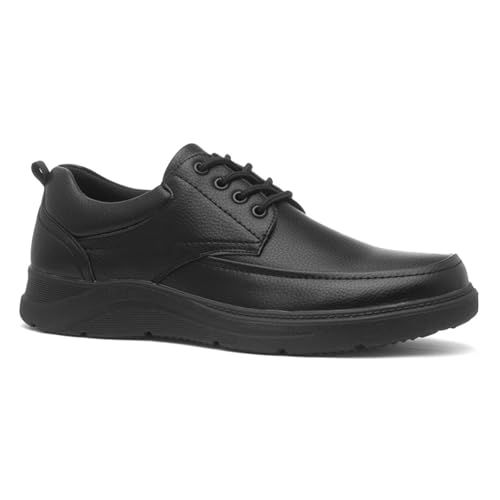 Hobos Mens Black Lace Up Wider Fit Shoe - Size 8 UK - Black - Image 7